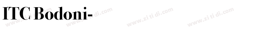 ITC Bodoni字体转换
